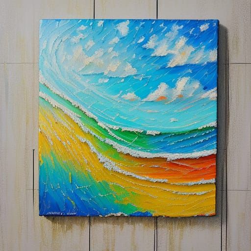 Neo-Impressionist Oil Painting with Textured Impasto