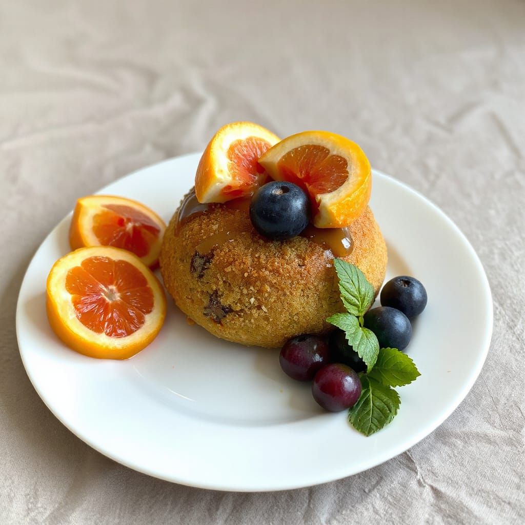 Fruit Cake on a Plate