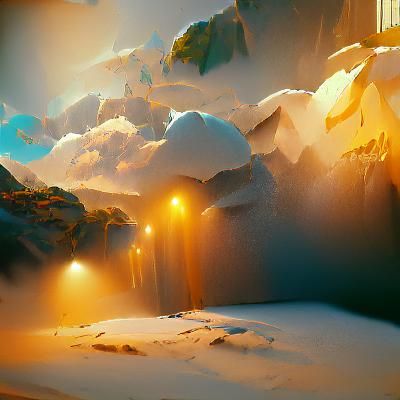 Volumetric Light and Day: 8K 3D Concept Art