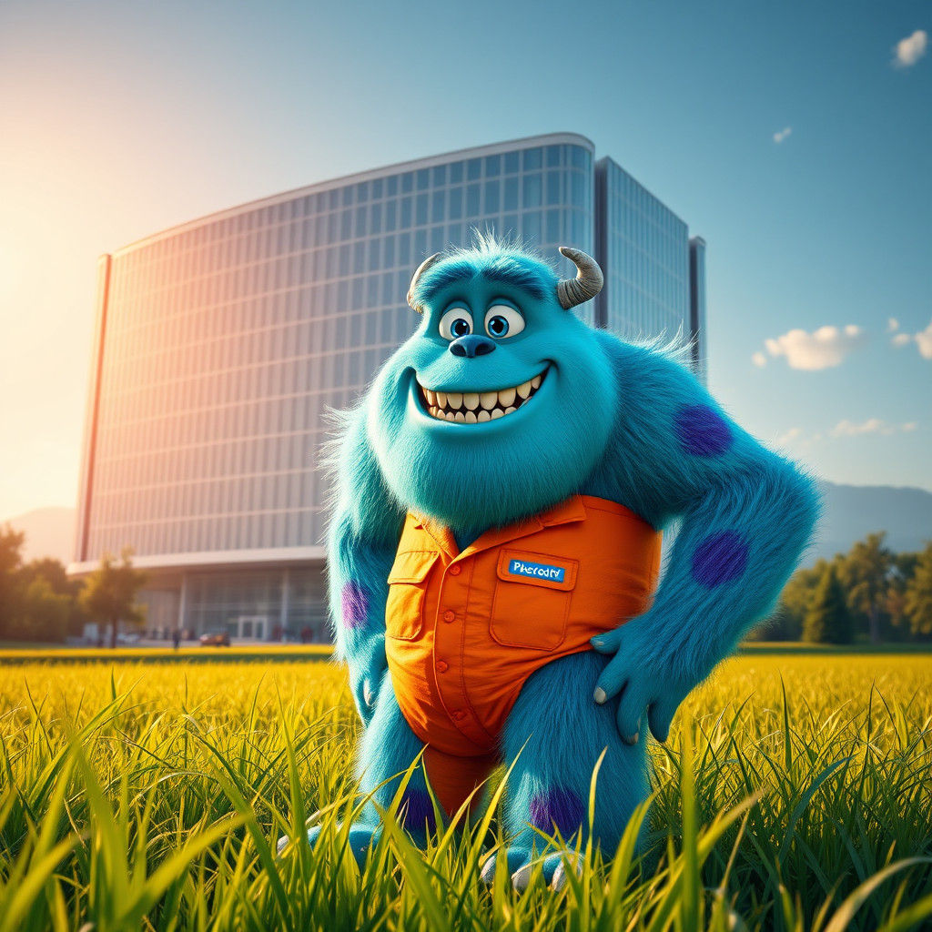 A 3D render of Sulley from Monsters, Inc. Sulley is a large,...