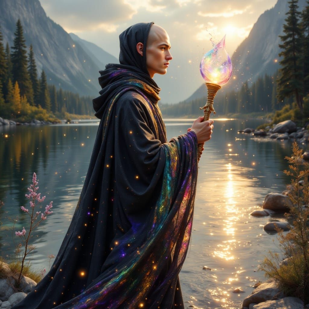 After a long talk the sun was close to sunset.  The Monk of ...