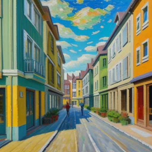 Expressionist Walk-Up Buildings as Impasto Painting