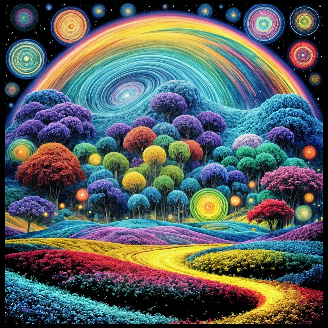 Hyperdetailed Surrealism with Volumetric Lighting