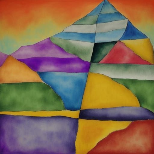 Surrealist Farmstand in Cubist Abstract Style