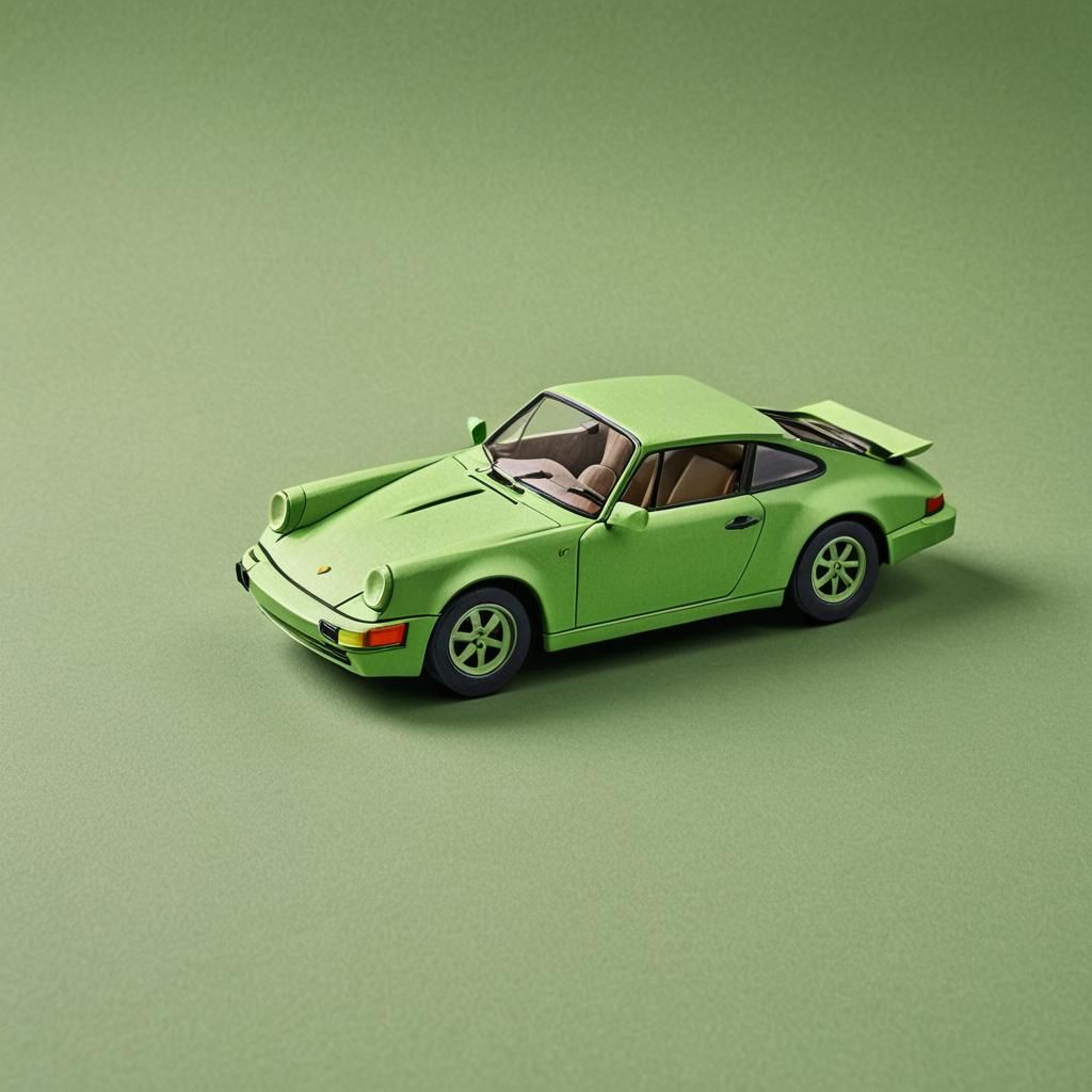 Origami Porsche 964 911 Papercraft Art