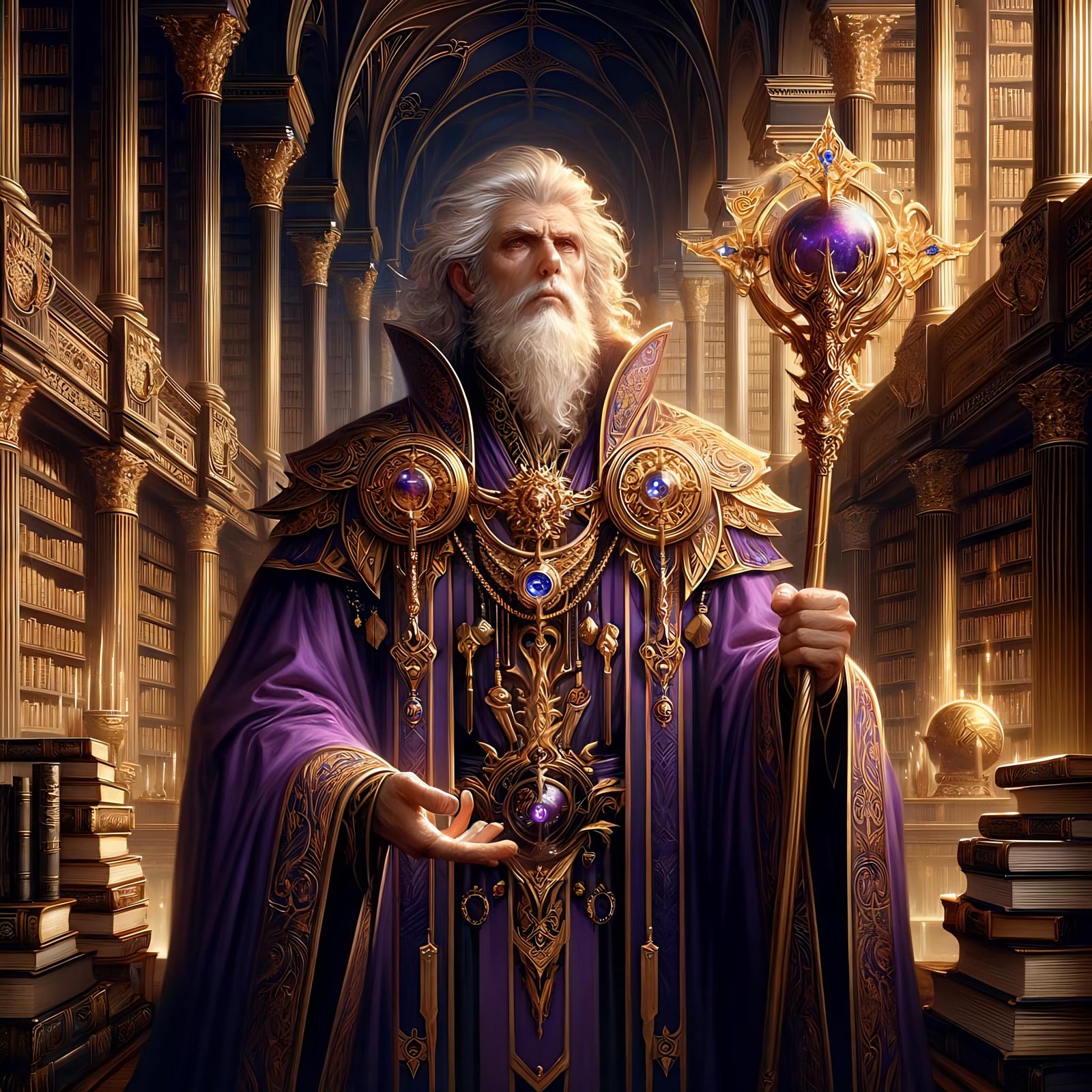 Archmage in Library of Lore: High-Fantasy Deity