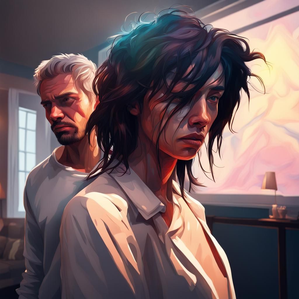 Hyperrealistic Image of Betrayal and Disgust