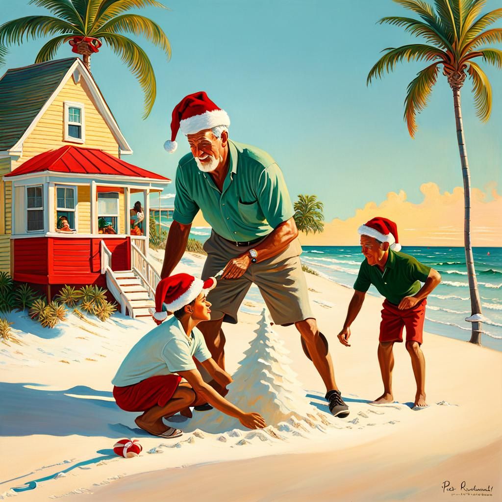 Idyllic Family Scene in Classic American Style