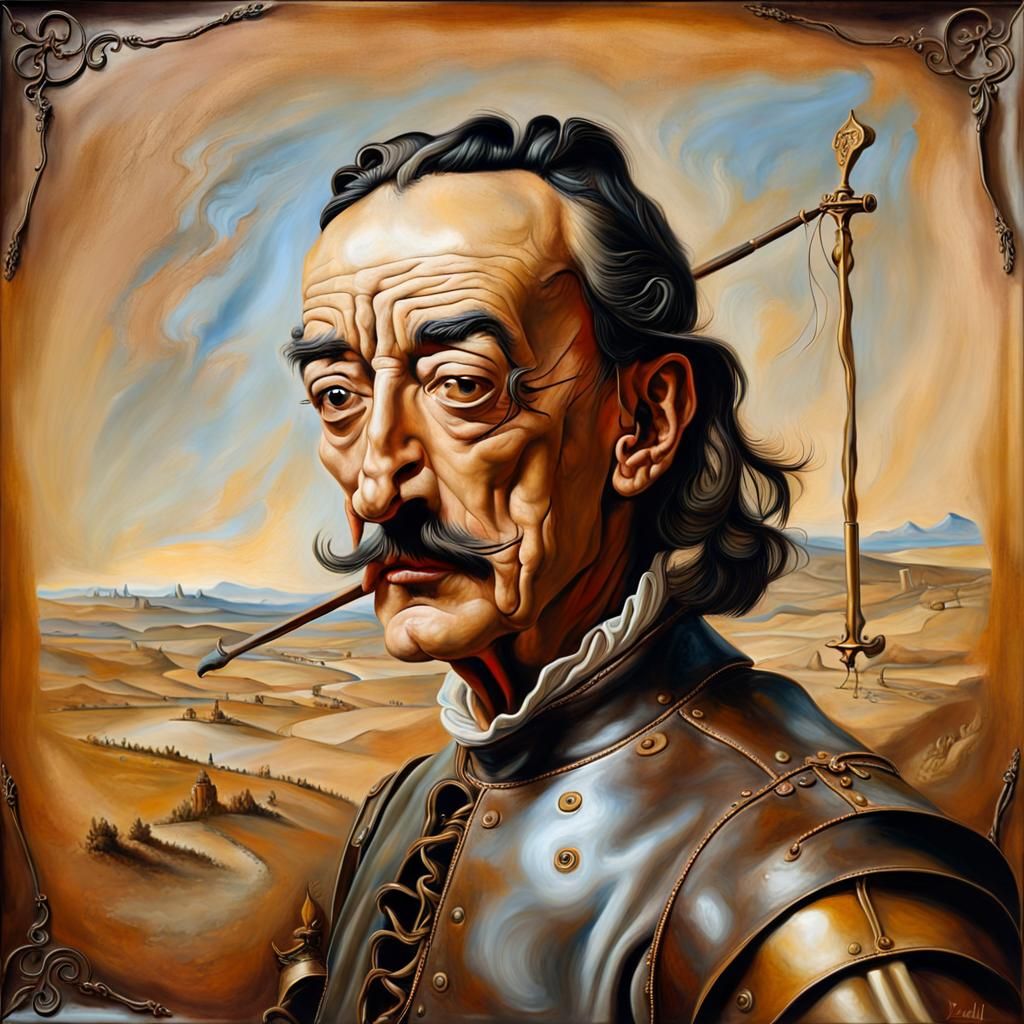 Dali as Quixote: Renaissance-Style Oil Portrait