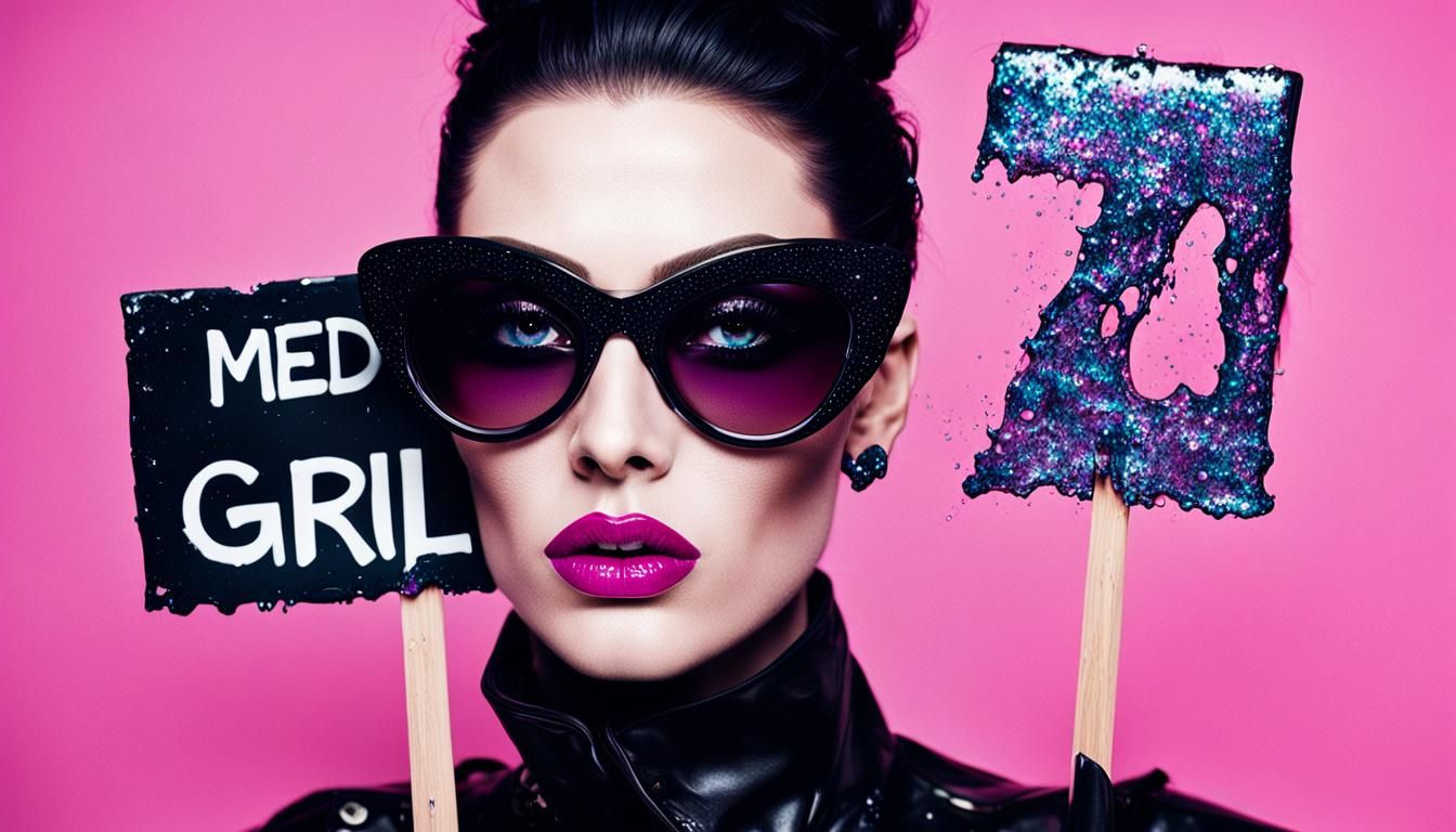 Gothic Glamour: A Vibrant Nightlife Portrait