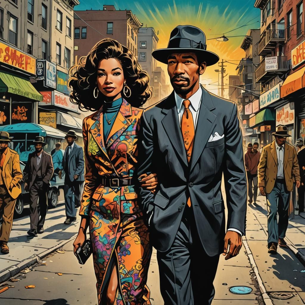 1970s Pimp in San Francisco: Vintage Illustration