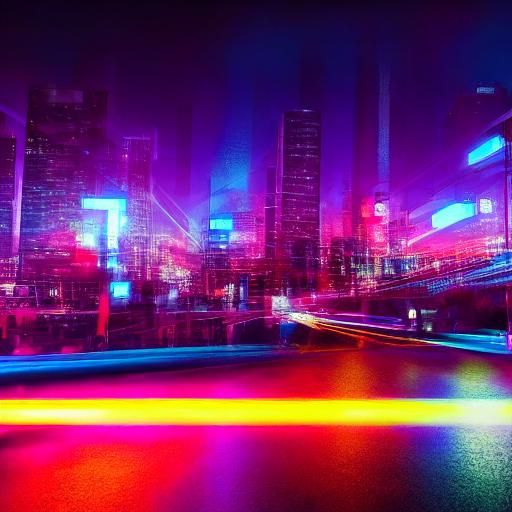 Couple Gazing at Cityscape in Hyper-Realistic Style