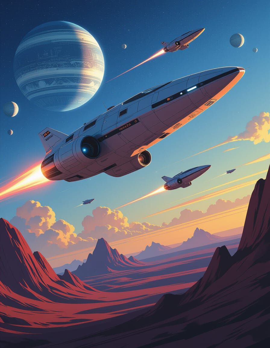 Cosmic Sci-Fi Poster Art with Galactic Infinity