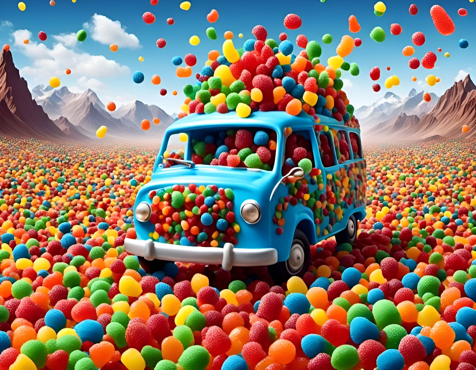 Bubblegum Dreamscape: A Sweet AI Creation