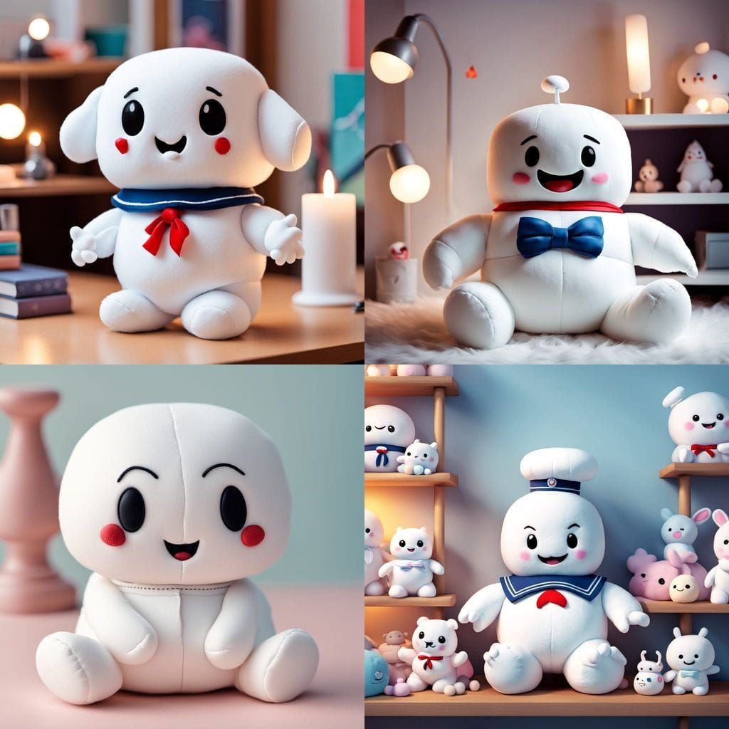 Fuzzy Marshmallow Monster Plush Toy