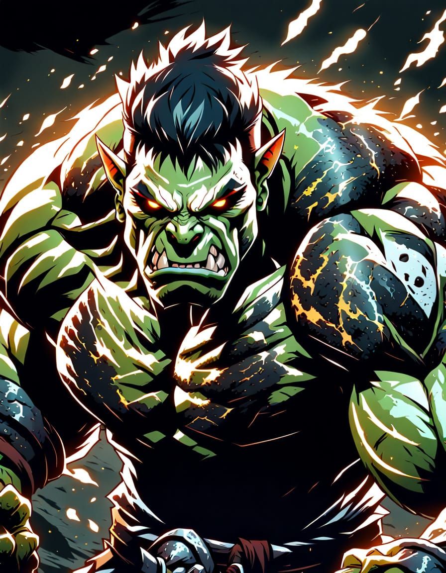 Epic Anime Orc Unleashes Raw Power