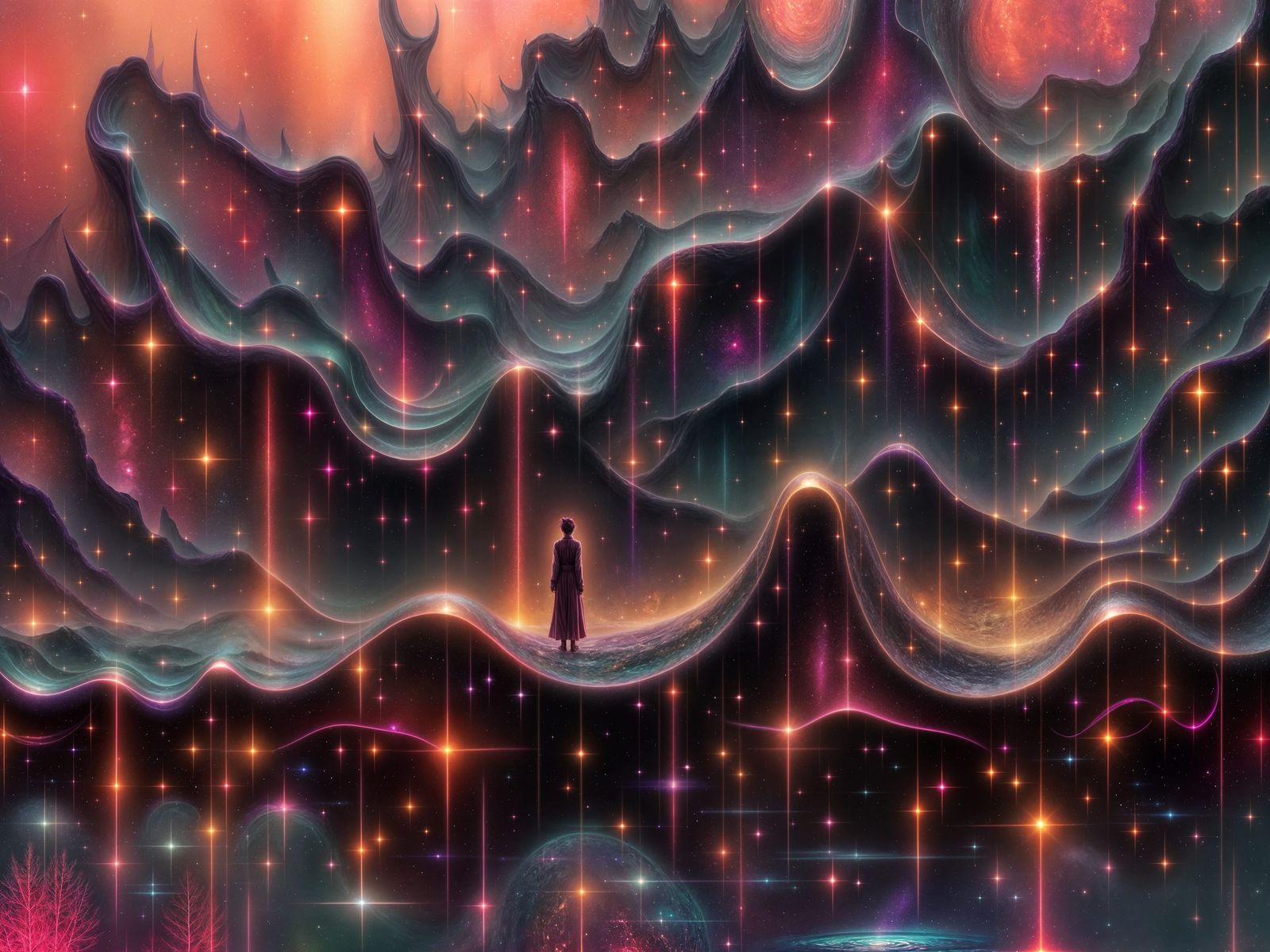 Purple Astral Plane Shenanigans Captured in Digital Art