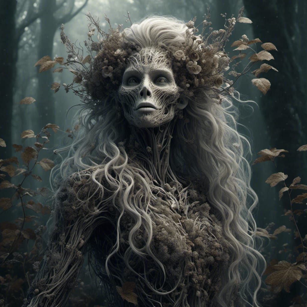 Enchanted Forest: Mystical Beings Weaving Spells