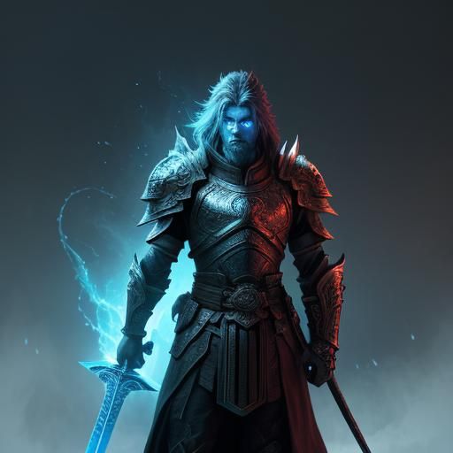 Victorious Warrior in Fantasy Action Illustration