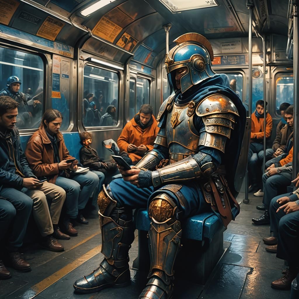 Centurion in London Subway: Fantasy Concept Art