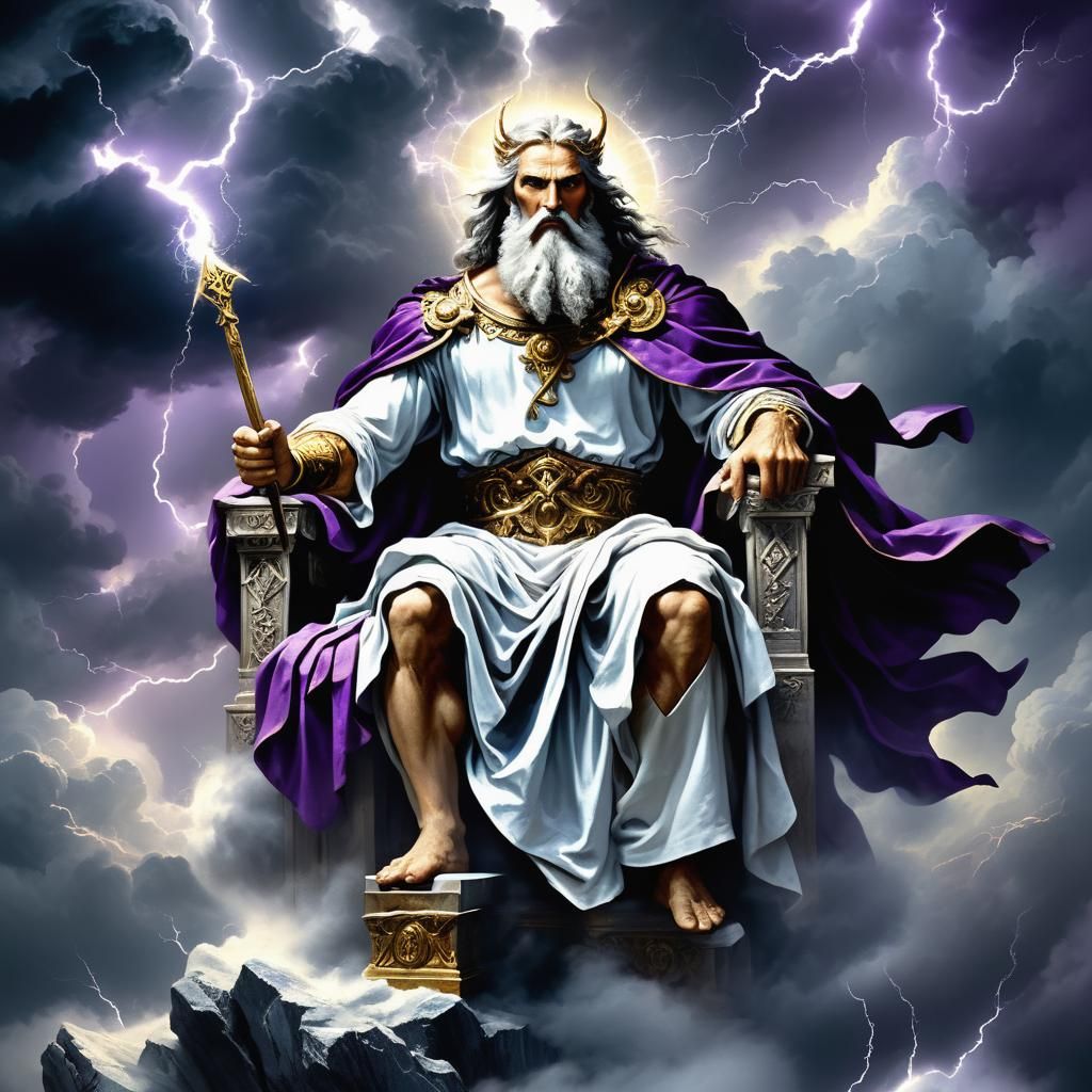 Zeus Commands the Heavens: Baroque Fantasy Art