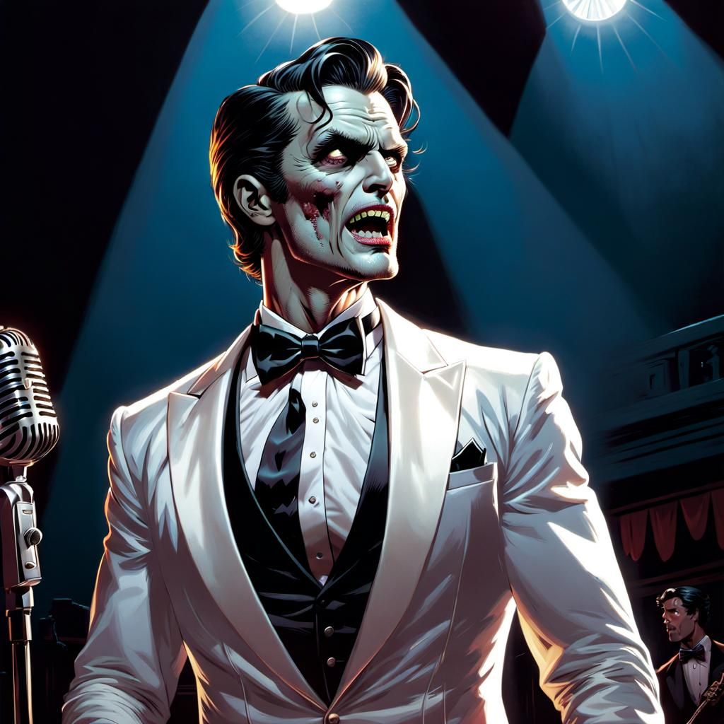 Zombie Singer in Spotlight, Comic Book Art