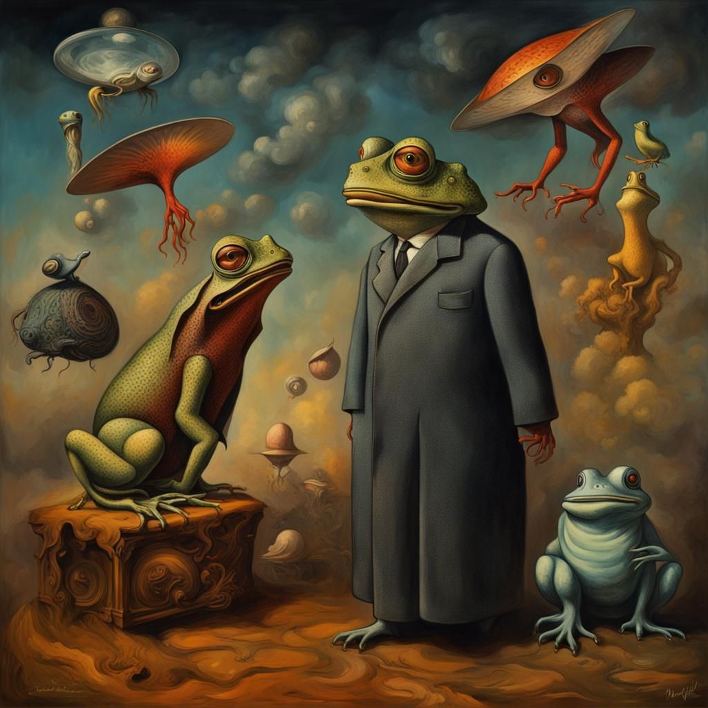 Surreal Toad Dreams in Magical Realism Style