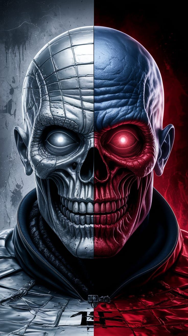 Graffiti Art: Mr. Hyde's Transformation in Crimson Abyss