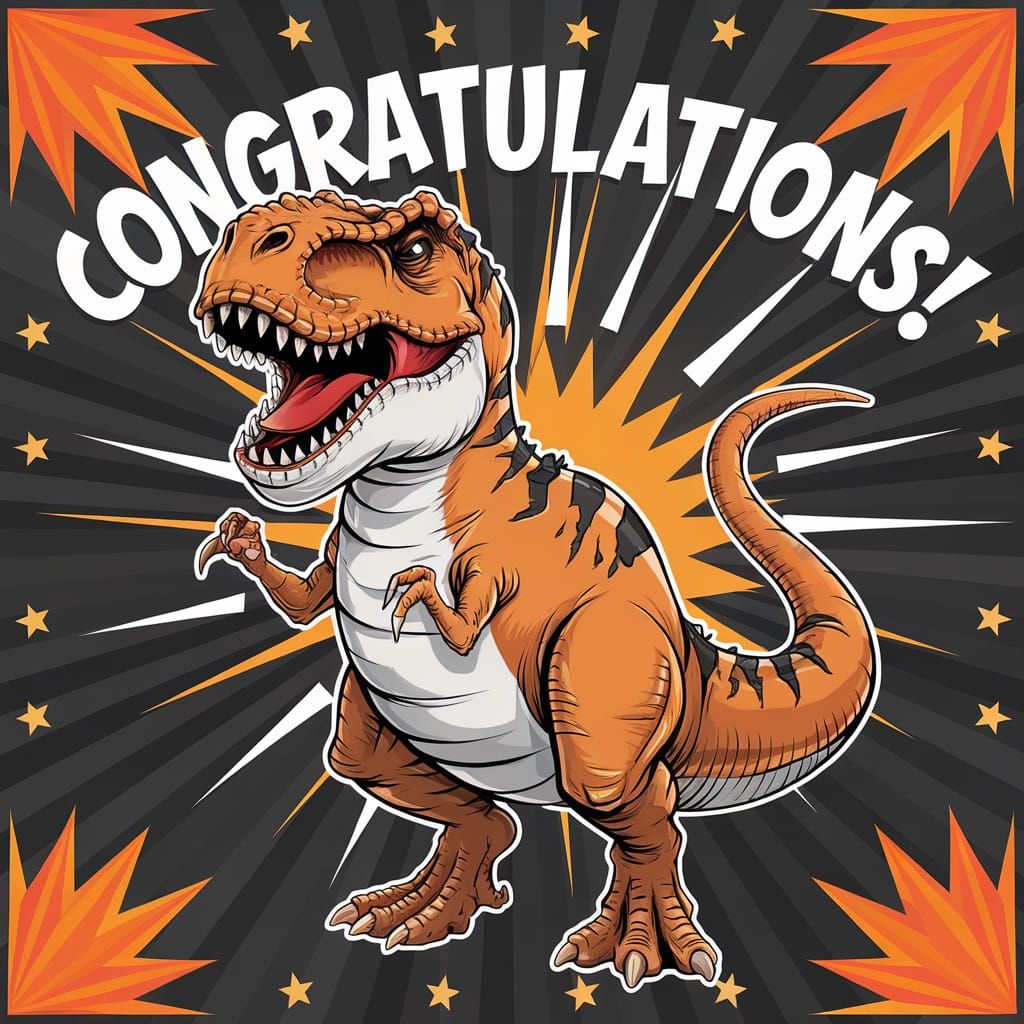 Dinosaurs Celebrate in Vibrant Digital Art