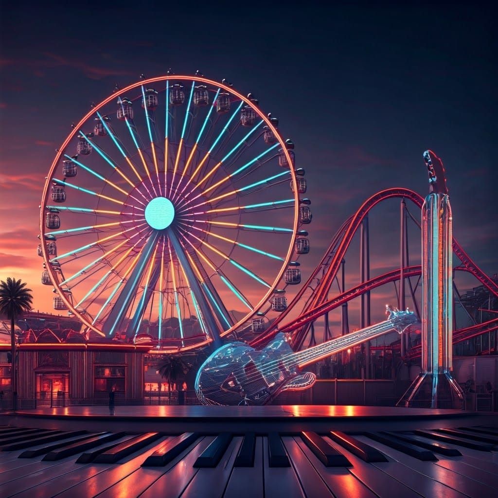 Neon Theme Park: Musical Ride Symphony