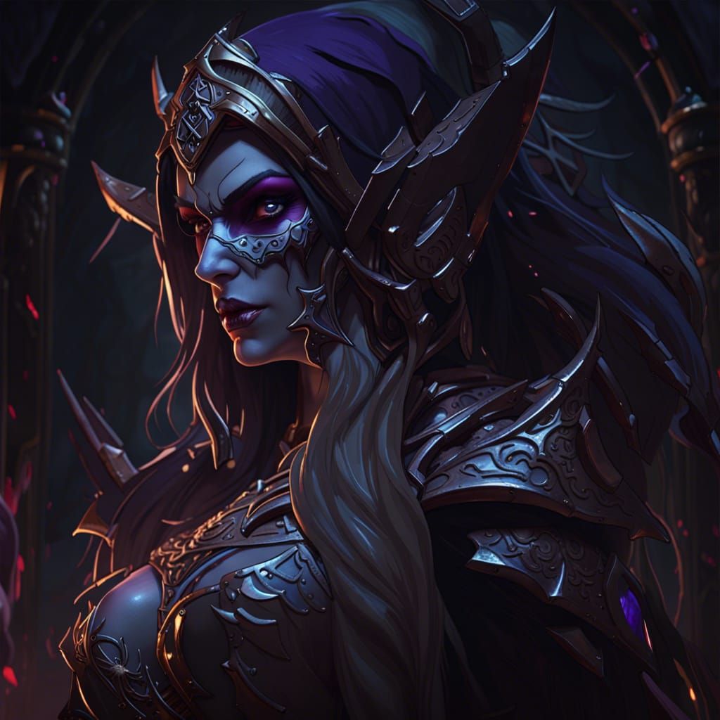 Sylvanas Dark Fantasy Concept Art in 8K Resolution