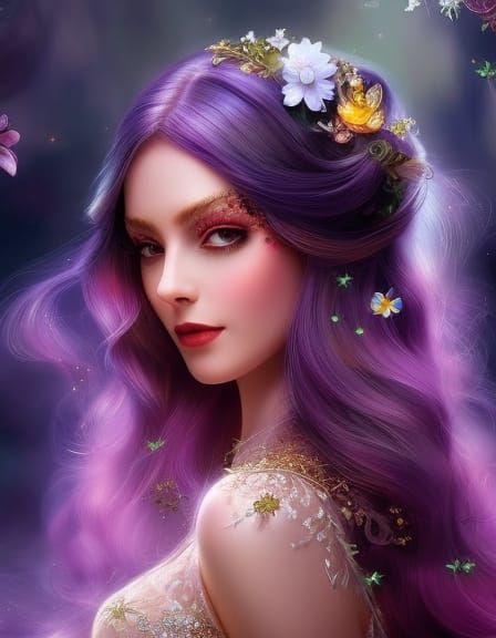 Enchanting Country Princess in Fairy Garden