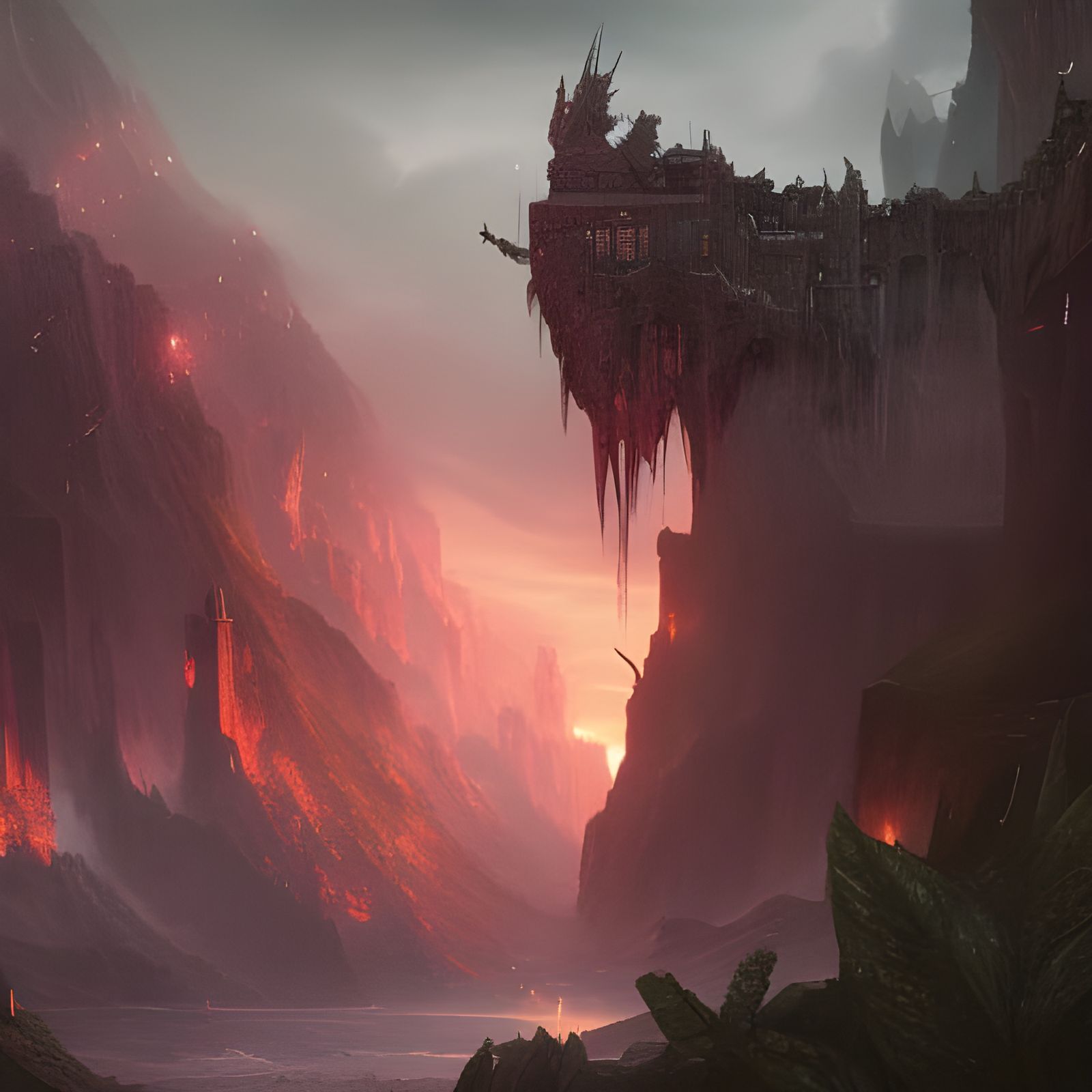 Hyperdetailed Roses in Dark Fantasy Style