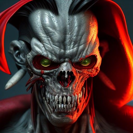 Spawn Terminator Portrait in Biopunk Style