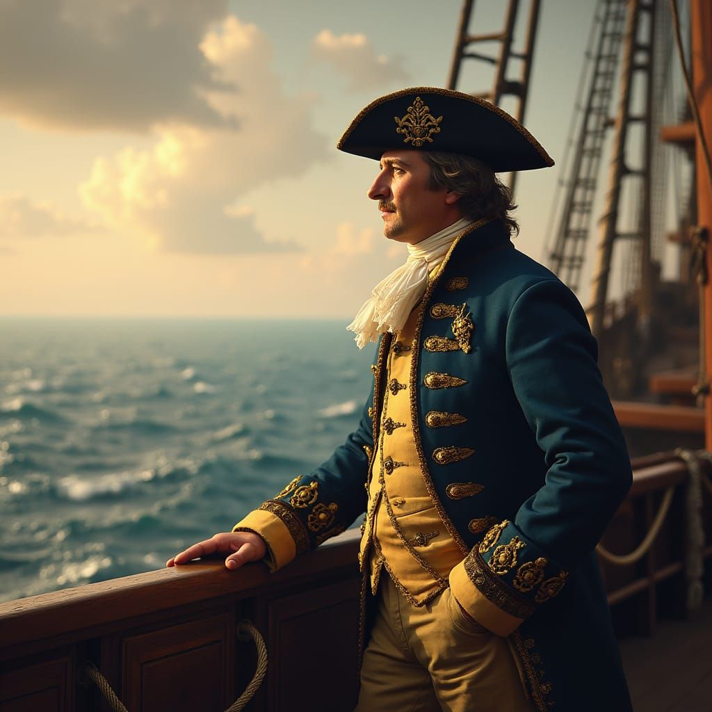 James Cook Portrait in Classic Style