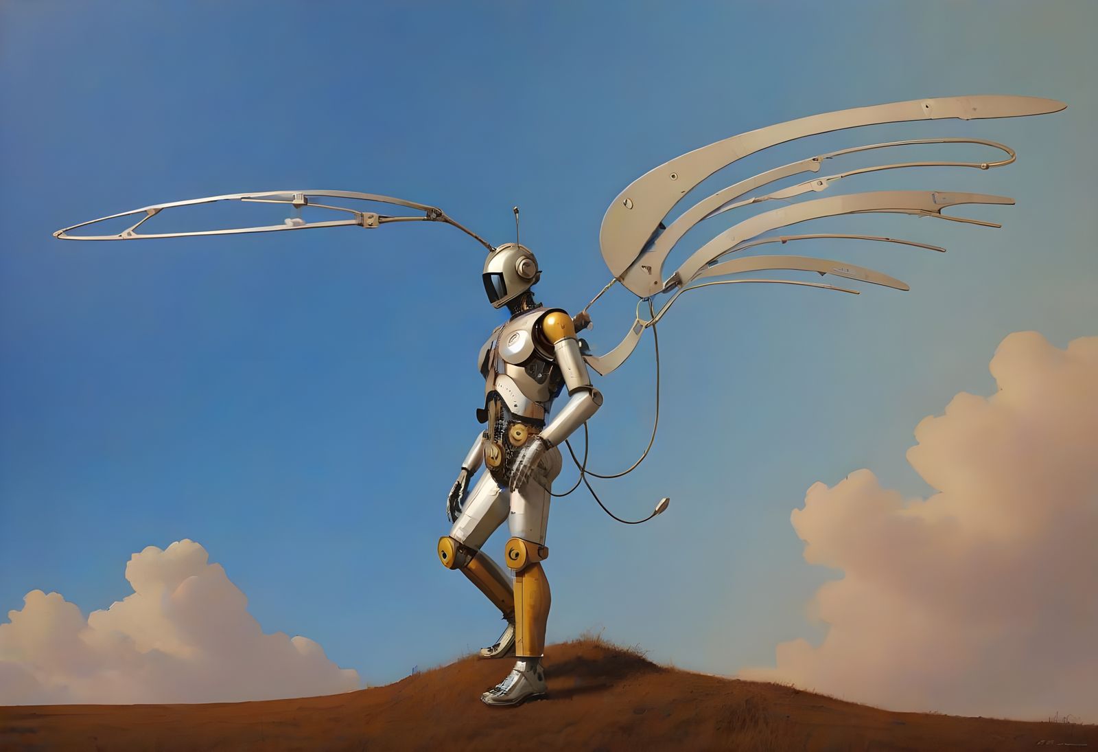 Industrial Chic Sculpture in Earthy Tones