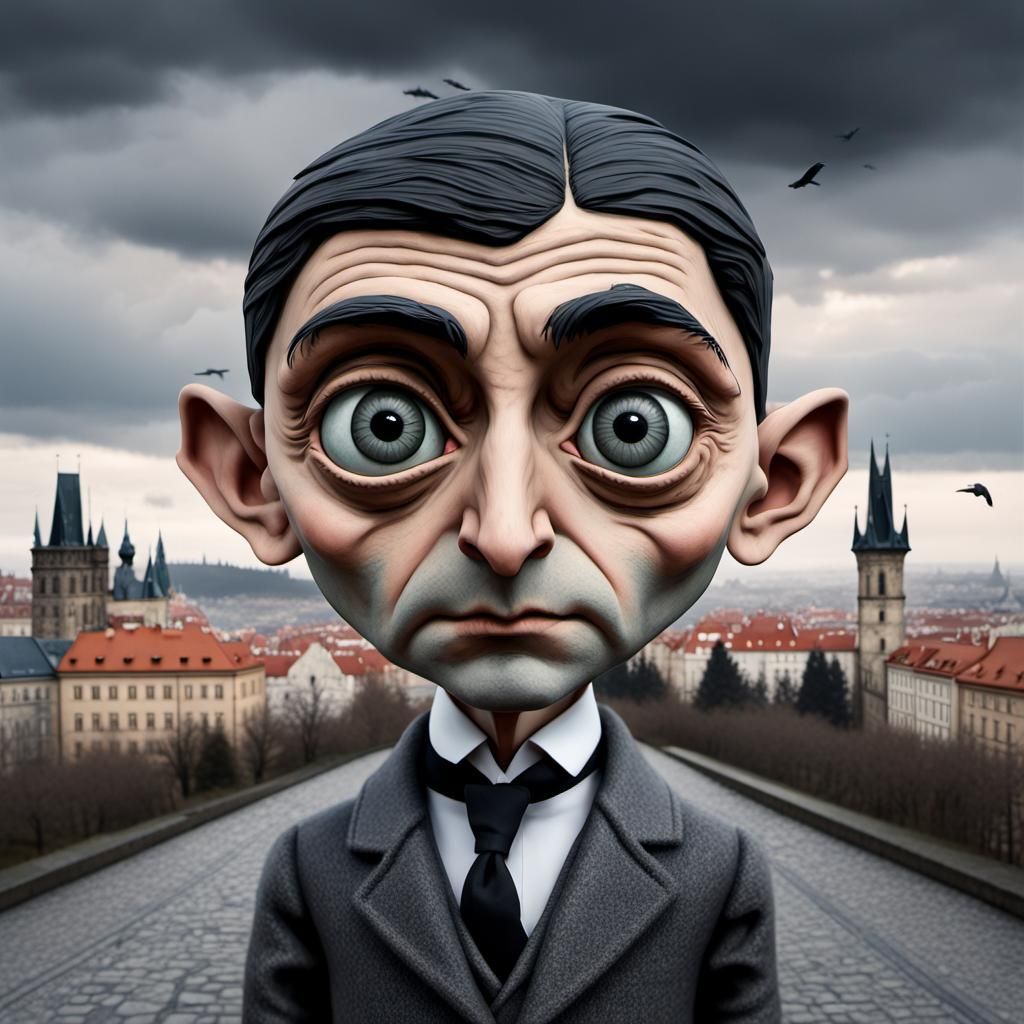 Franz Kafka (1883-1924) in chibi-style