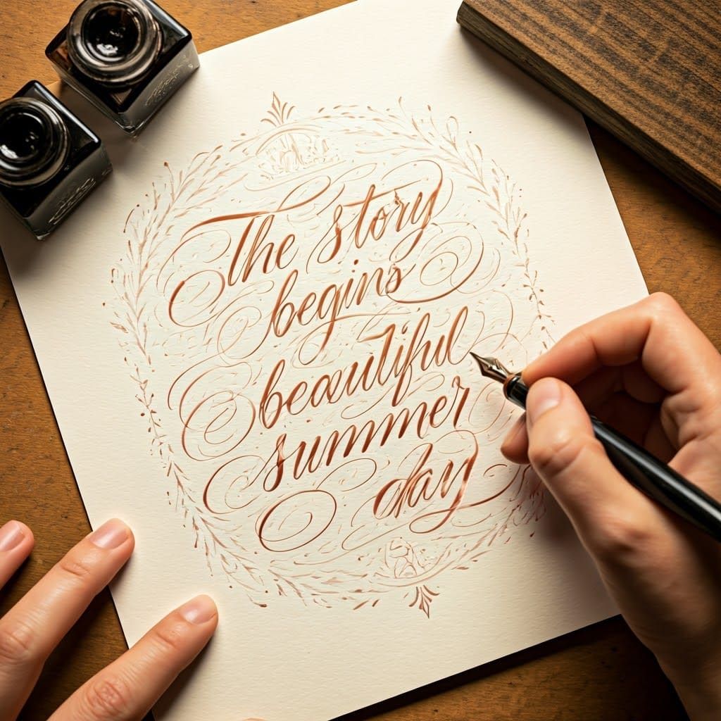 Elegant Hand Lettering with Ornate Victorian Flair