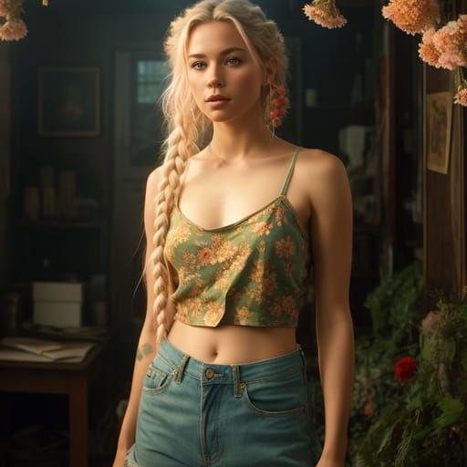 Beautiful Blonde Portrait Generated by AI