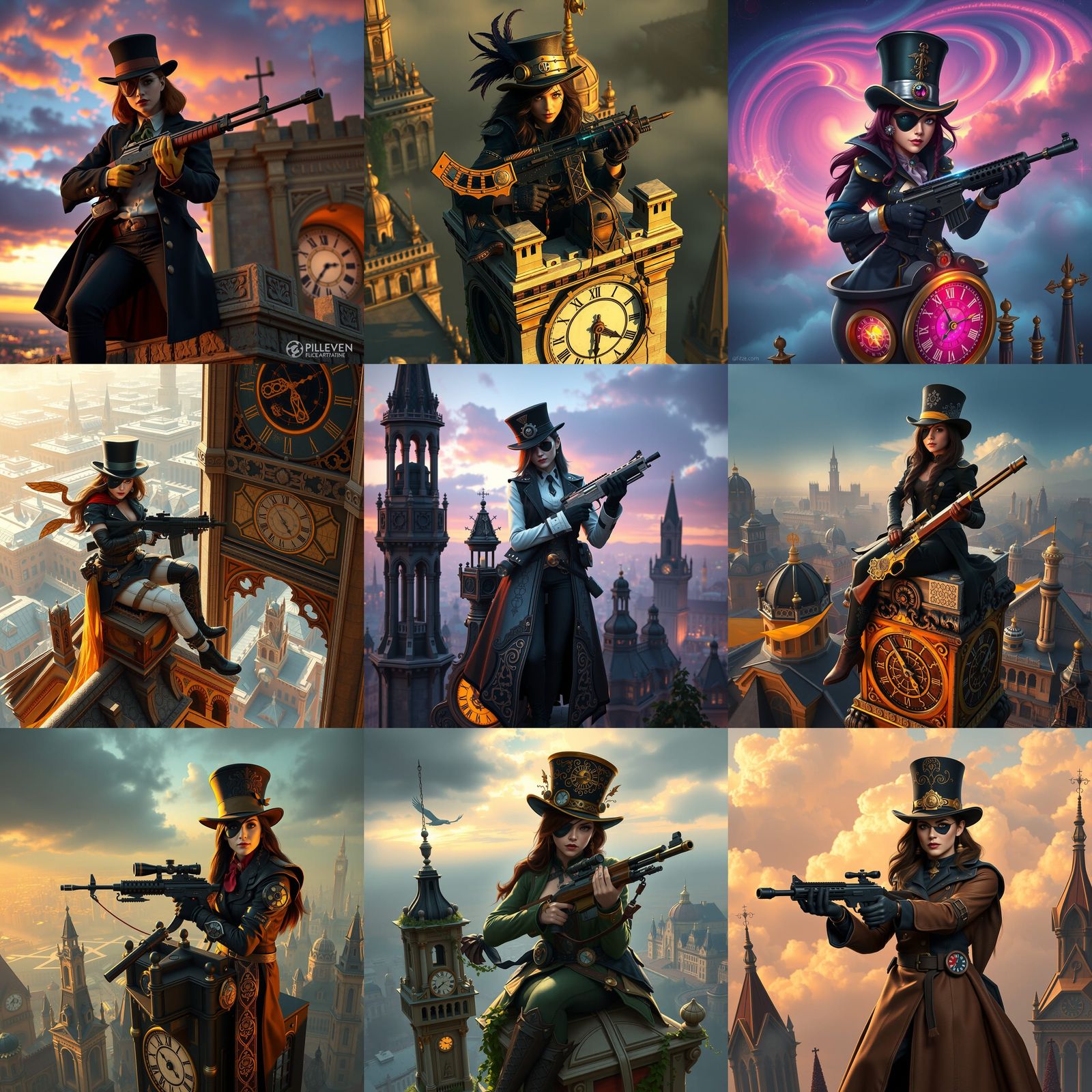 Caitlyn Kiramman on Clocktower, Fantasy Concept Art