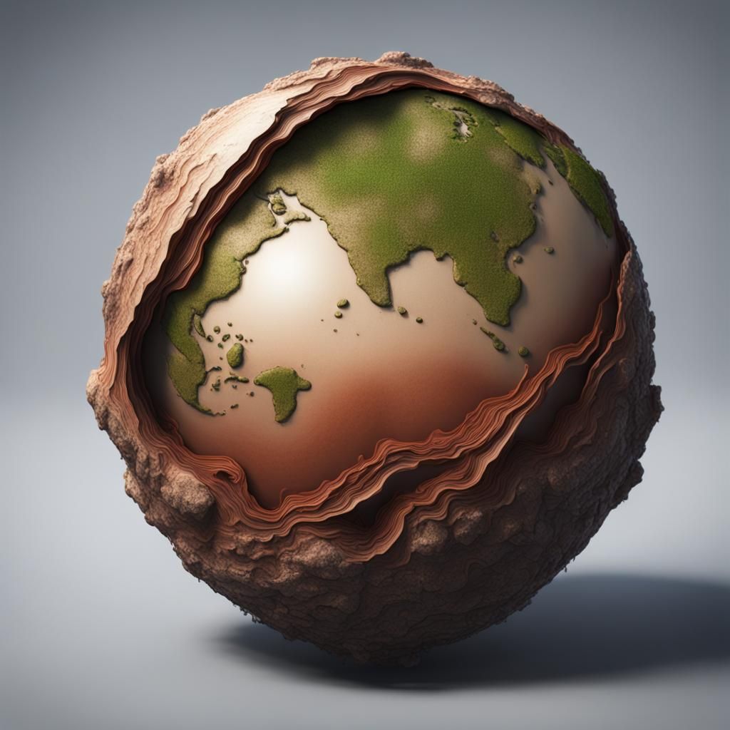 Earth as Onion Layers: Detailed Concept Art