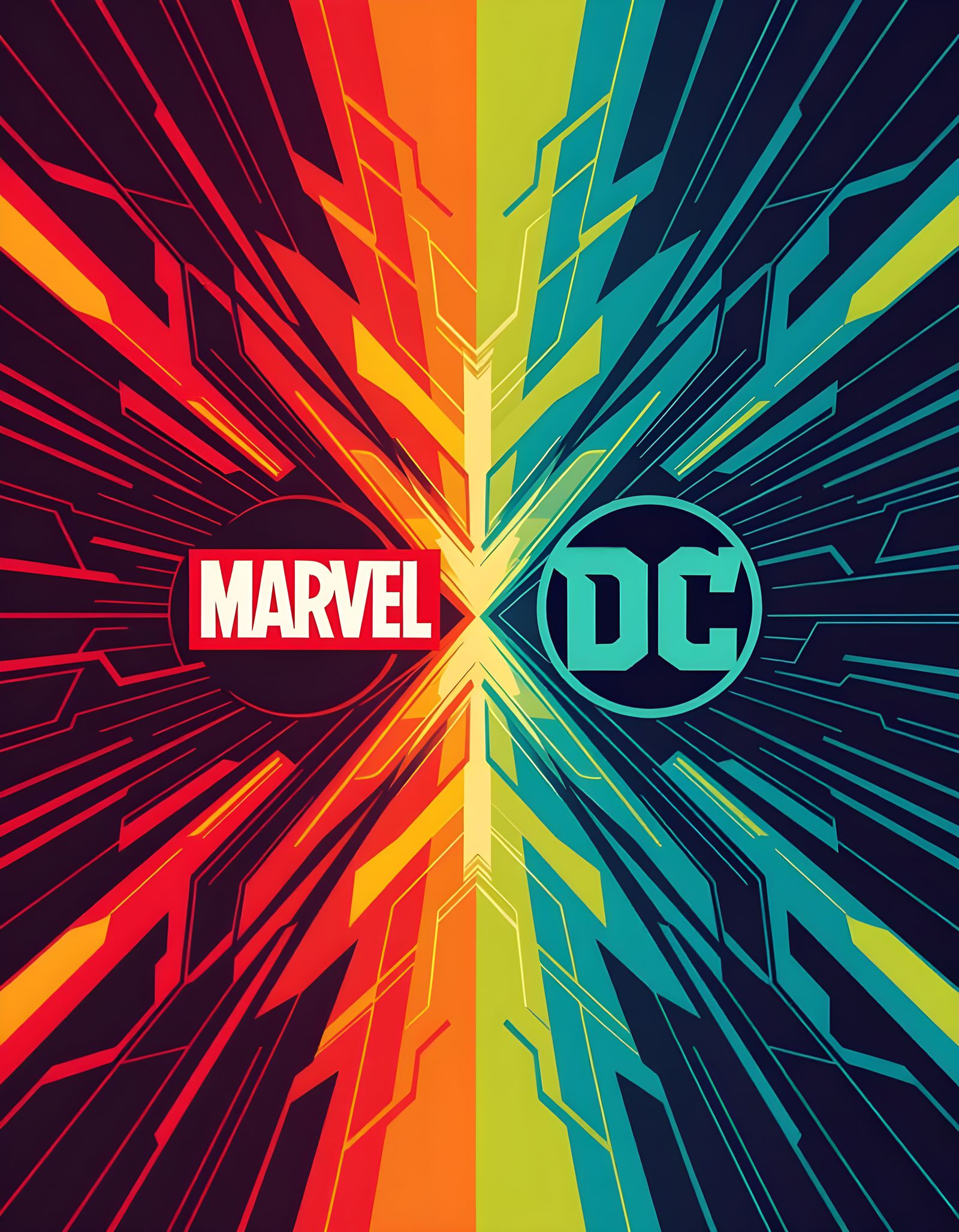 Marvel vs DC Combined Logo