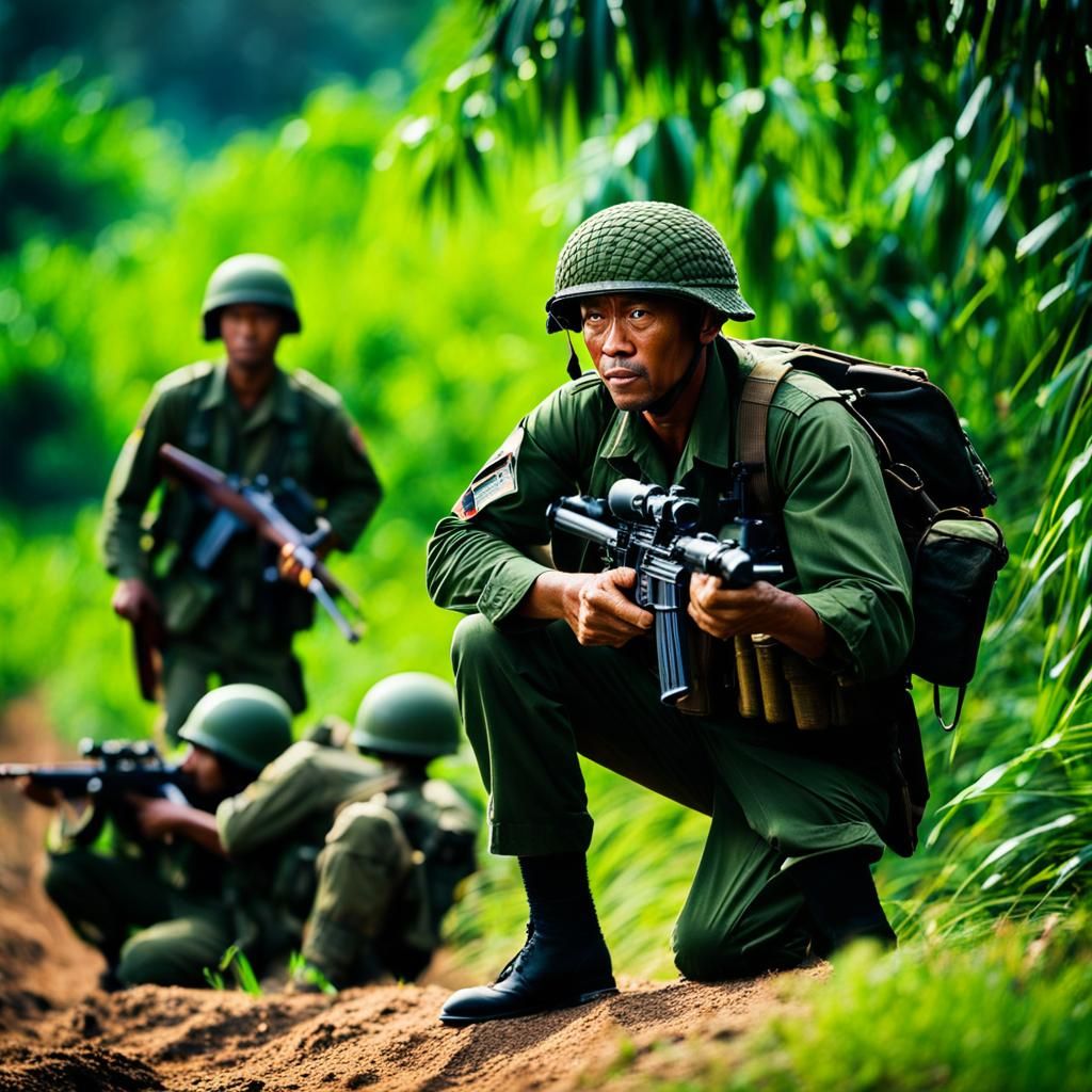 Vietnam War Scene in Sharp Focus