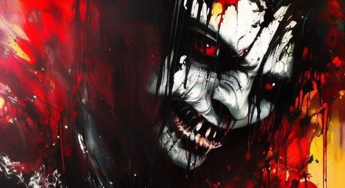 Menacing Shadow Demon Speedpaint on Dark Paper