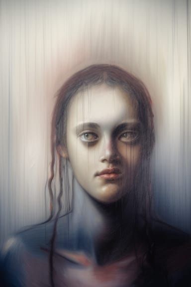 Rainy Night Bicycle Ride in Hyperrealism