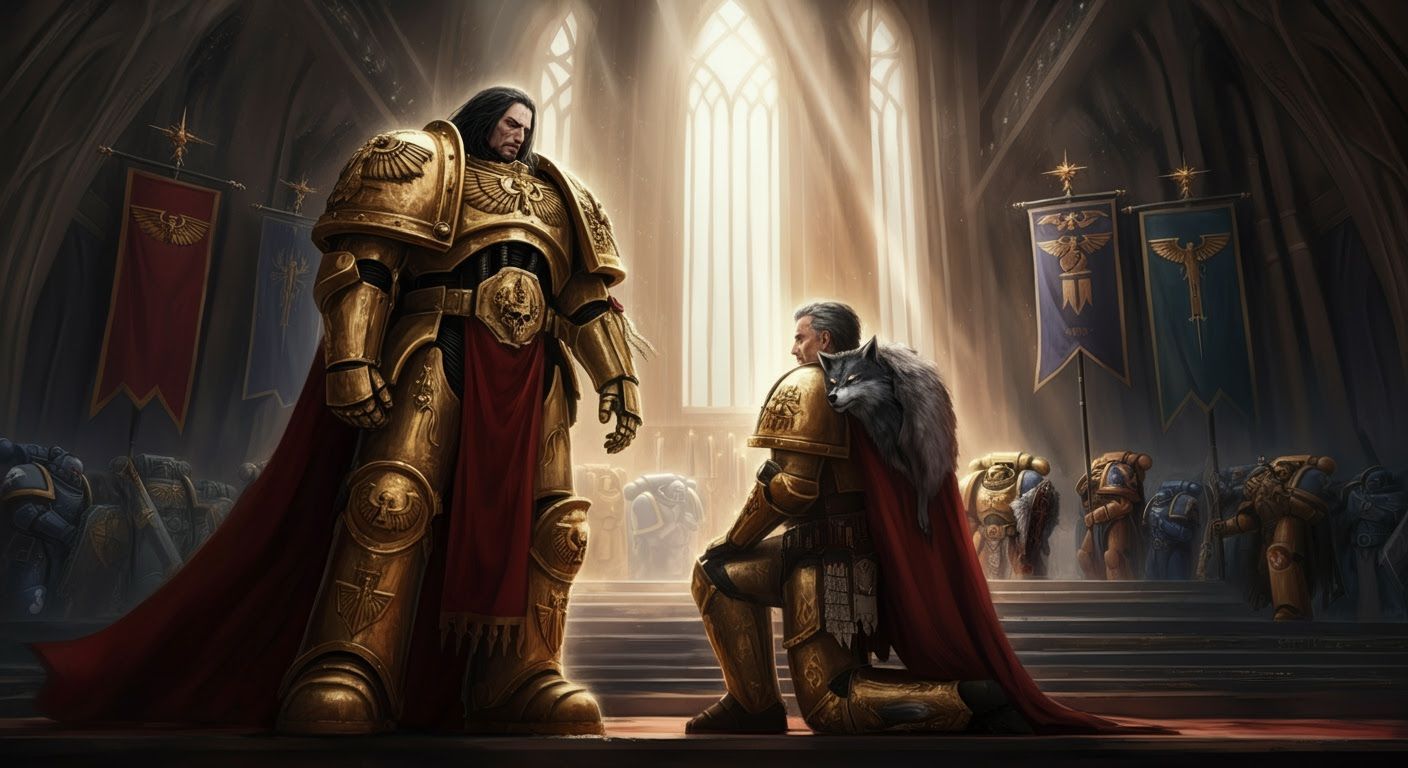 Emperor and Horus in Hall of Unity