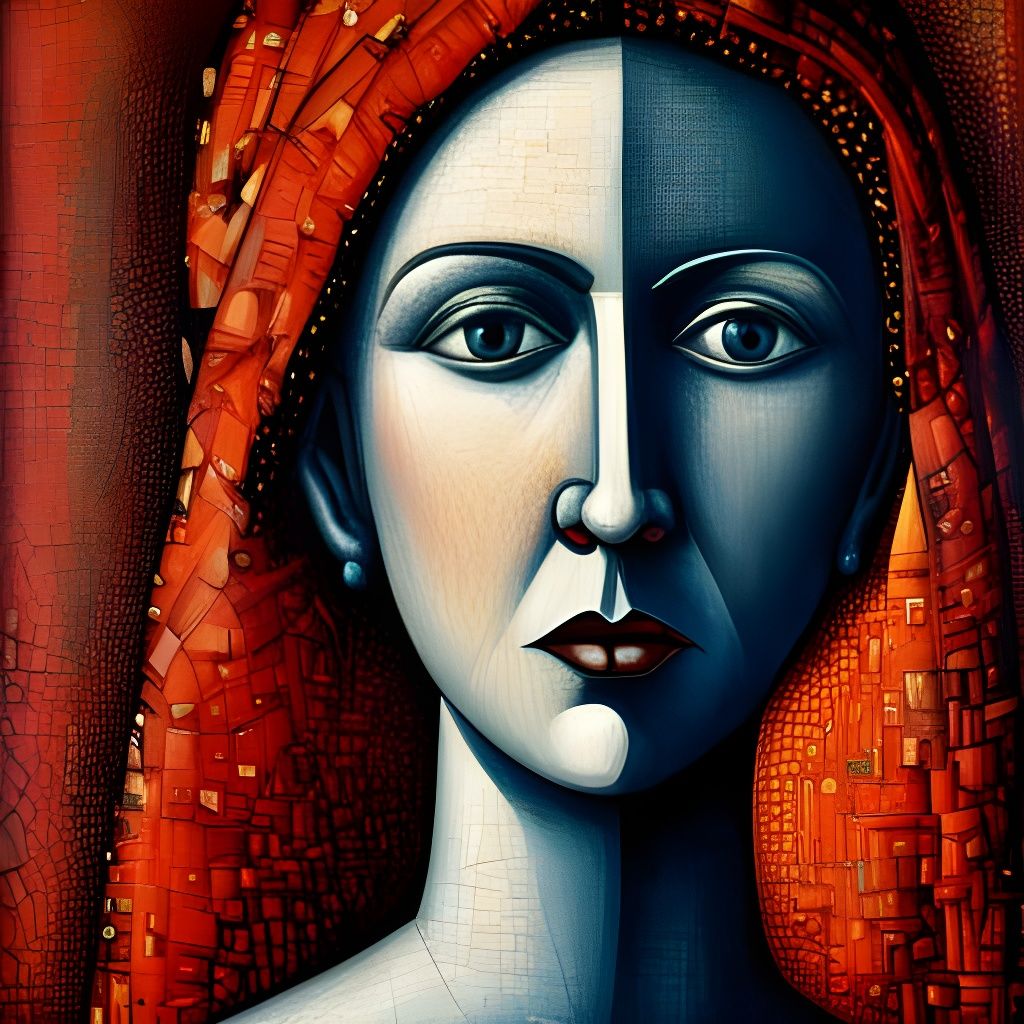 Icon of Helena in Suprematist Style