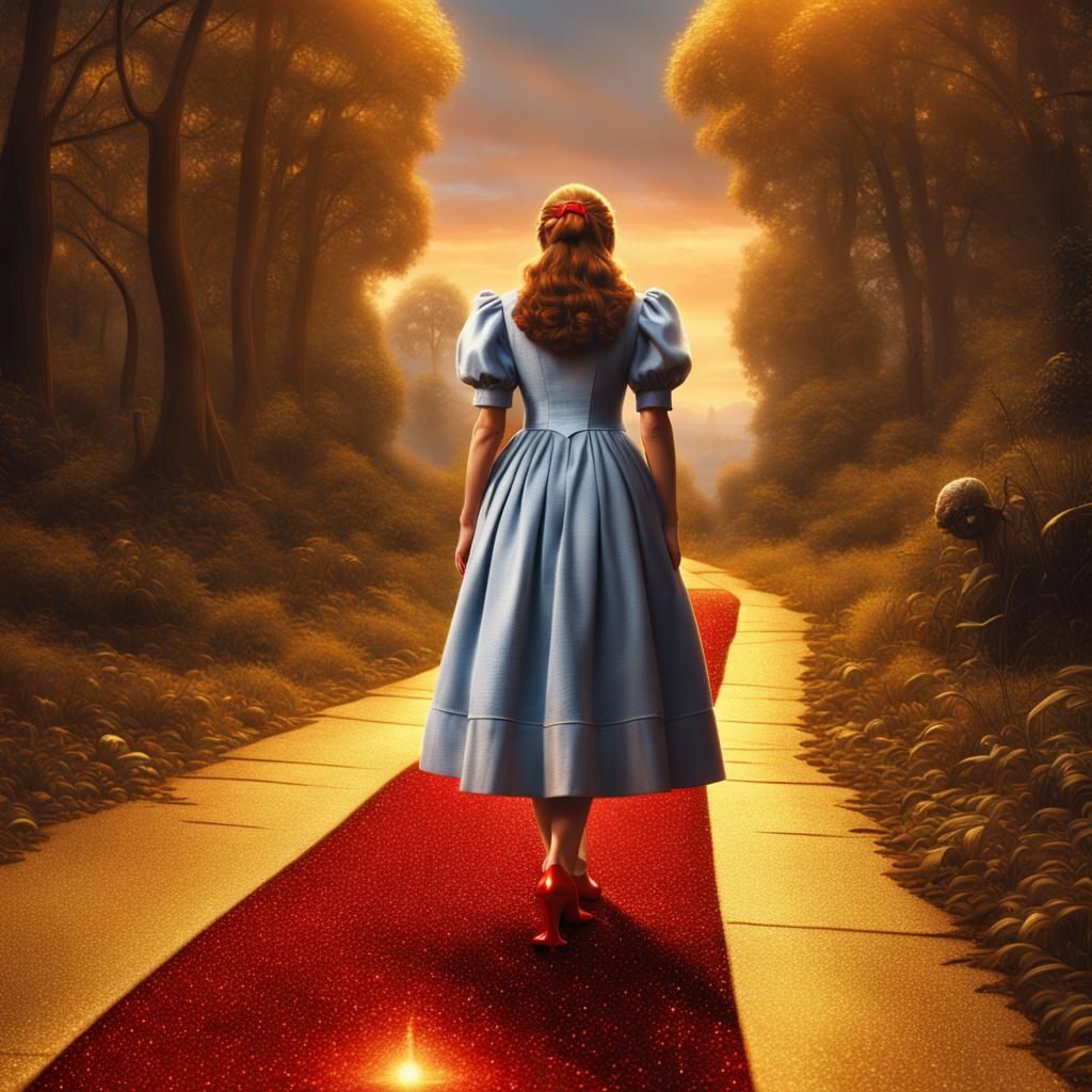 Dorothy Prepares for Adventure on the Golden Road