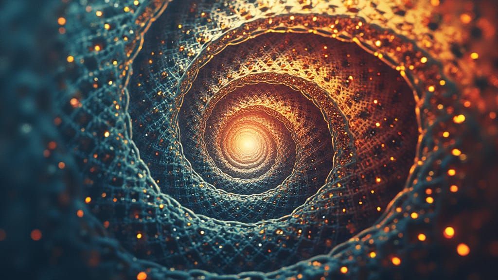 Cosmic Hypercube in Mesmerizing Spiral