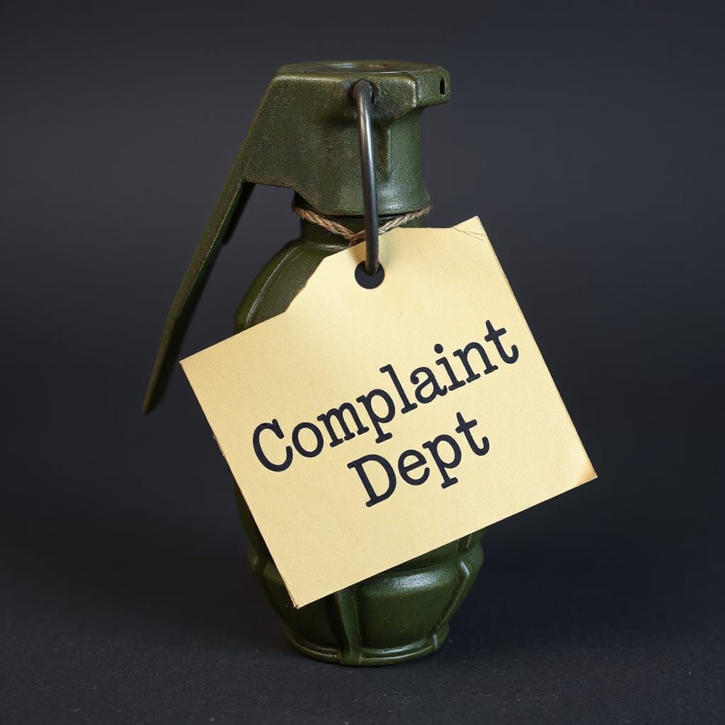 Fragmentation Grenade with Complaint Label